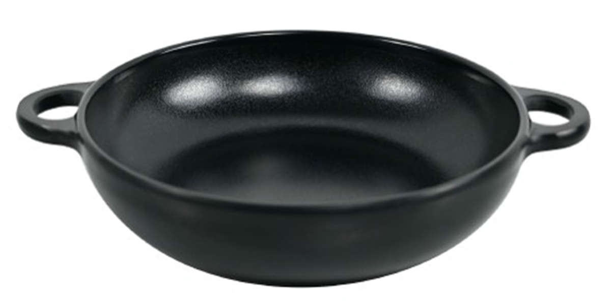 Matt Black Melamine Bowl With Handle Matt Black Melamine Bowl With Handle
