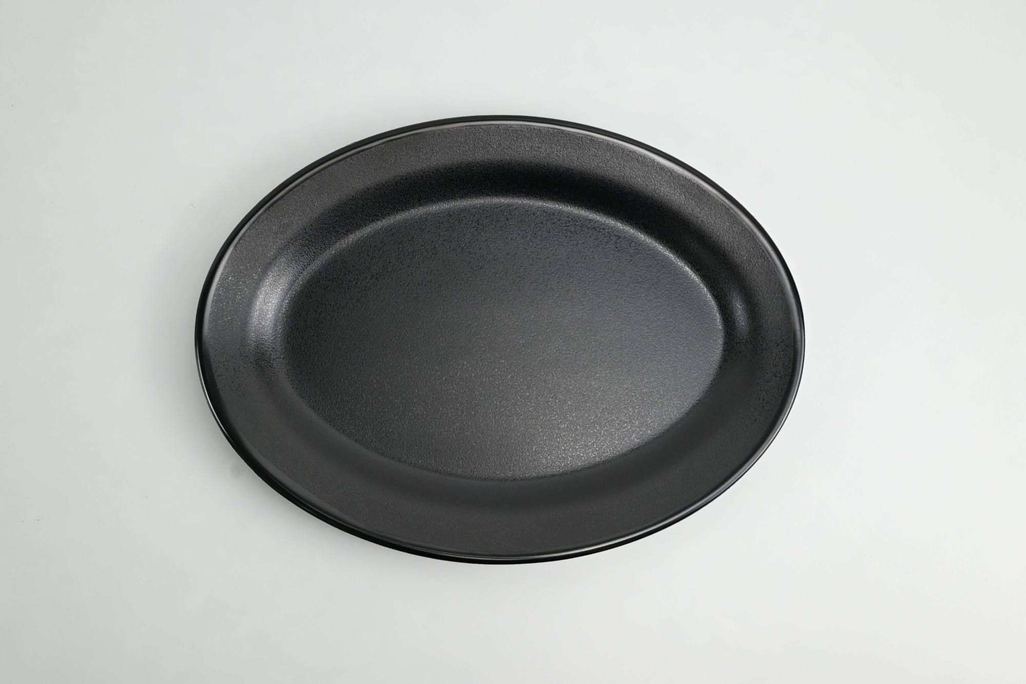 Matt Black Melamine Oval Plate Matt Black Melamine Oval Plate