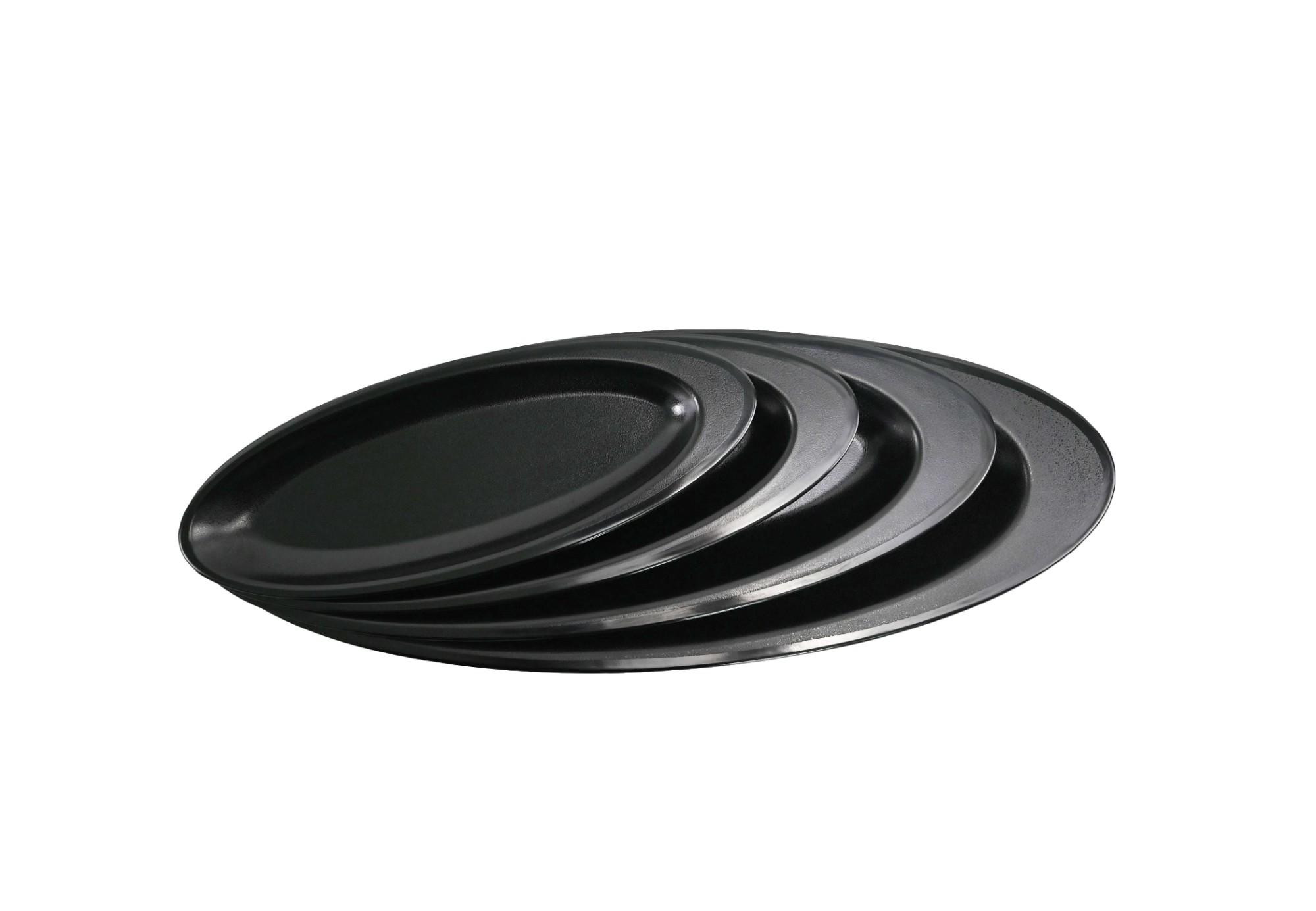Matt Black Melamine Oval Plate Matt Black Melamine Oval Plate