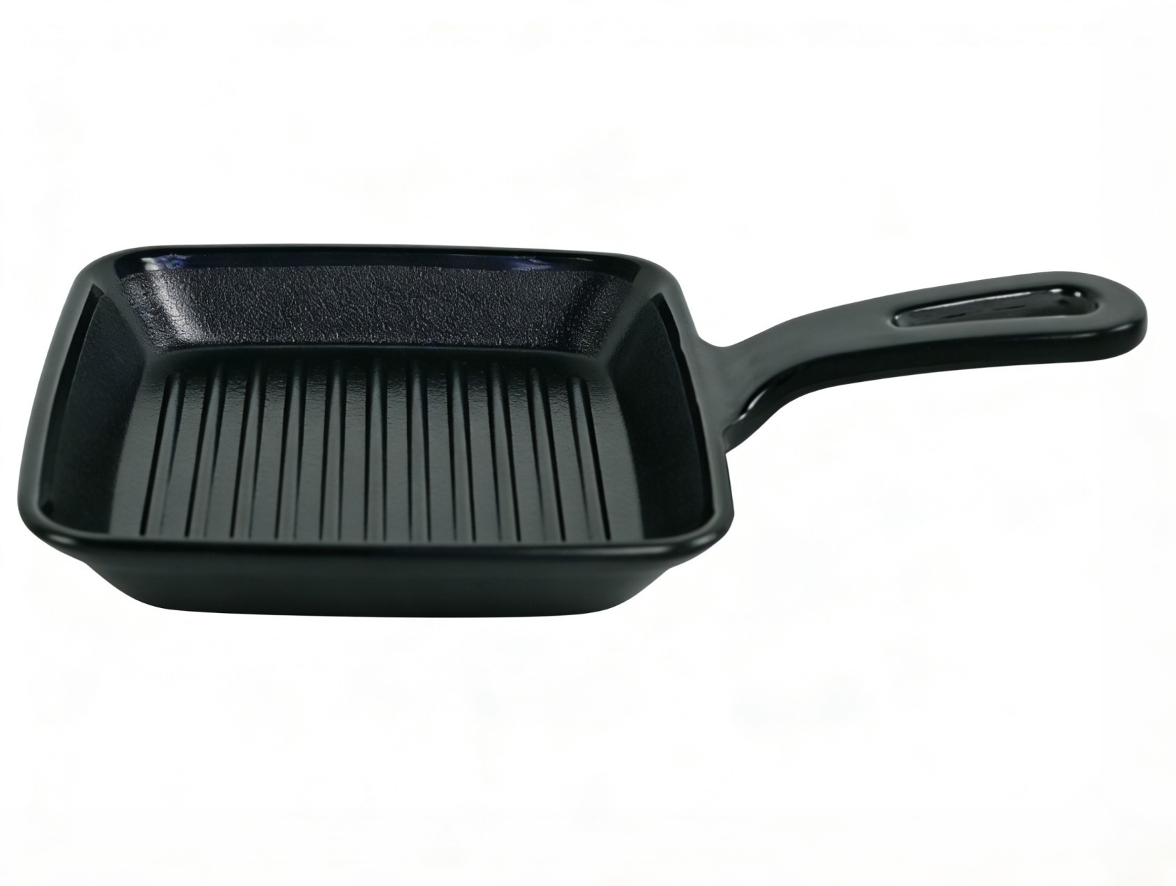 Matt Black Melamine Plate With Handle Matt Black Melamine Plate With Handle