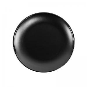 Matt Black Melamine Soup Plate