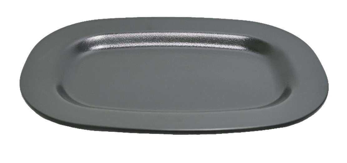 Matt Black Melamine Rec Oval Plate Matt Black Melamine Rec Oval Plate