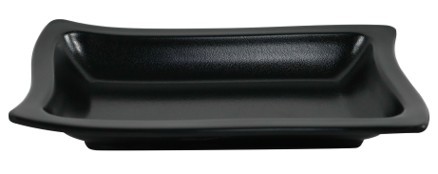 Matt Black Melamine Rectangle Plate Matt Black Melamine Rectangle Plate