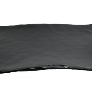 Matt Black Melamine Rectangle Plate