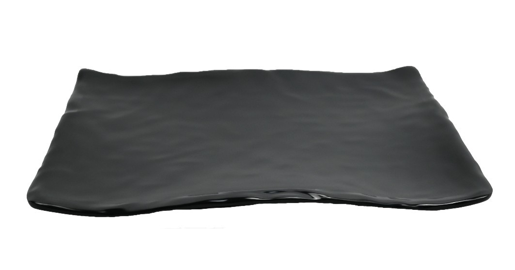 Matt Black Melamine Rectangle Plate Matt Black Melamine Rectangle Plate