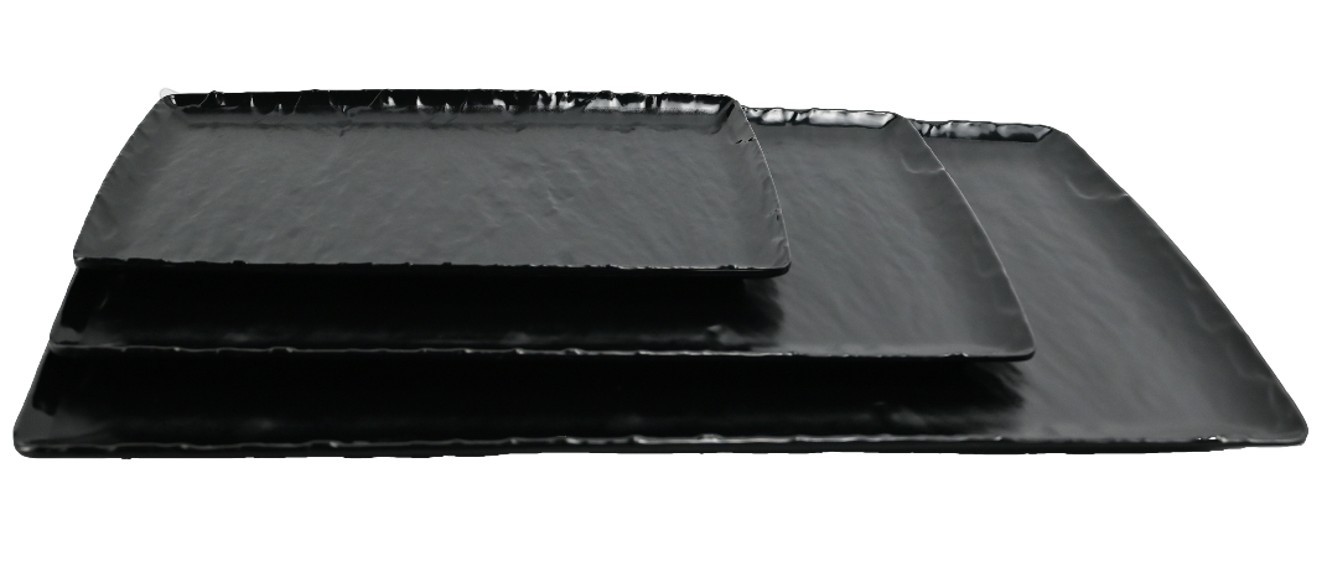 Matt Black Melamine Rectangle Plate Matt Black Melamine Rectangle Plate
