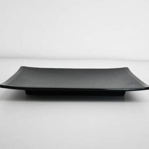 Matt Black Melamine Rectangle Plate