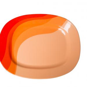 Rainbow Melamine Rectangle Plate