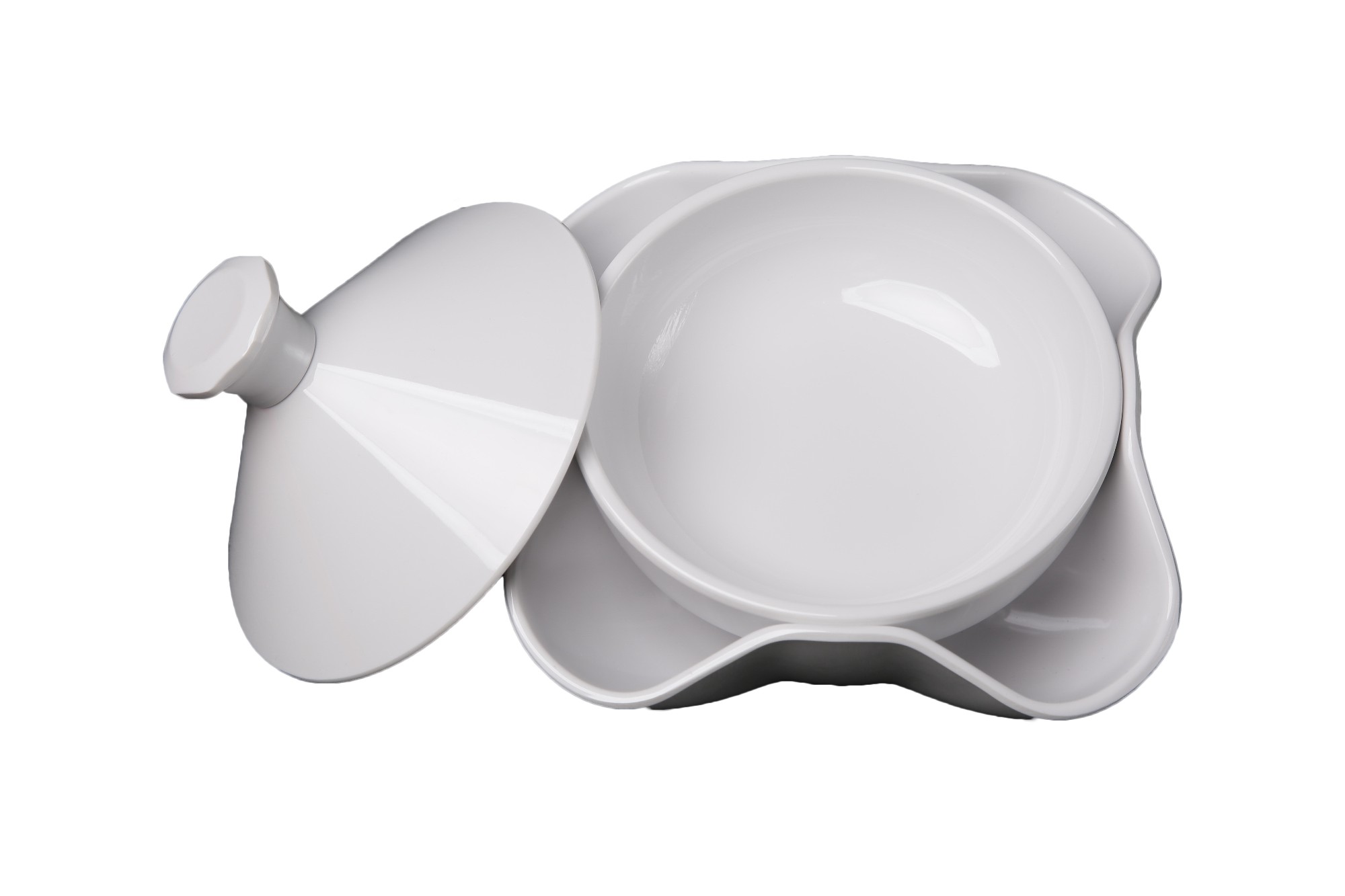 White Melamine Casserole Bowl Set White Melamine Casserole Bowl Set