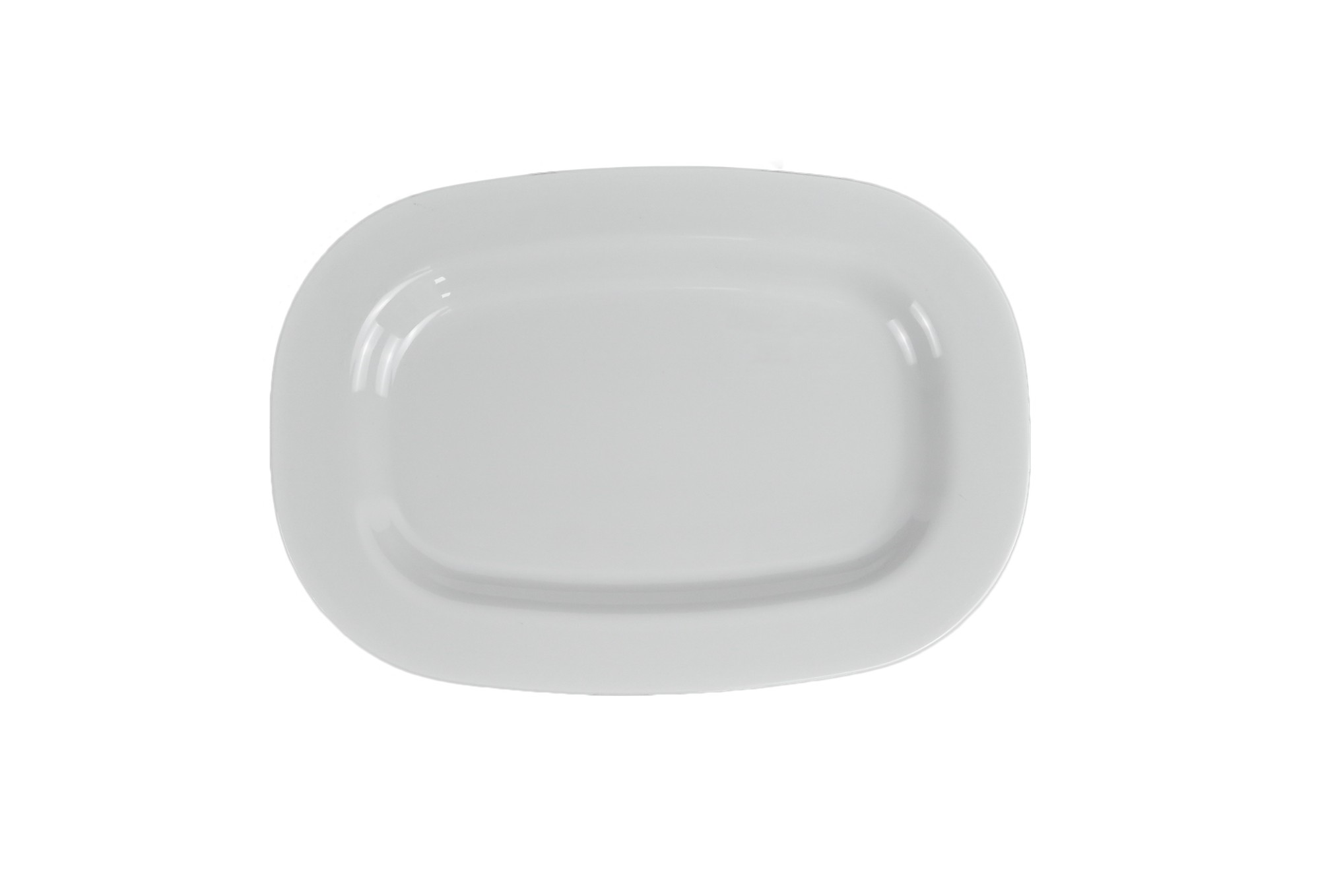 White Melamine Rec Oval Plate White Melamine Rec Oval Plate