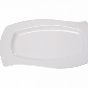 White Melamine Rectangle Shape Plate