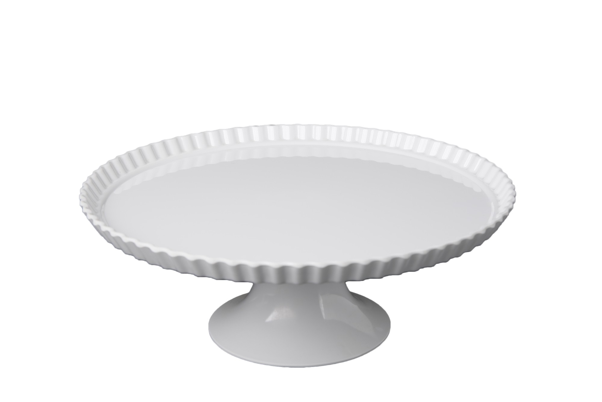 White Melamine Round Cake Plate White Melamine Round Cake Plate