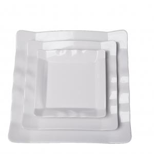 White Melamine Square Plate