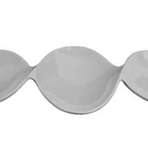White melamine 3-part dish