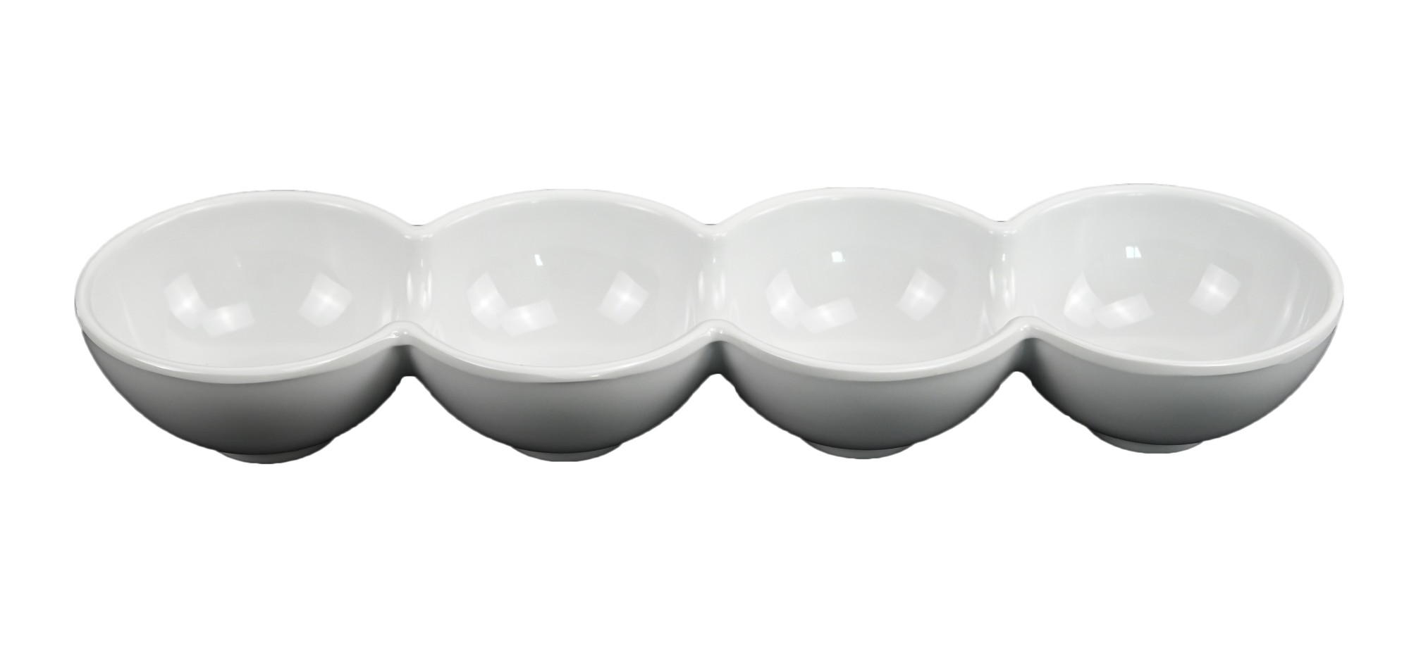 White melamine 4-part dish White melamine 4-part dish