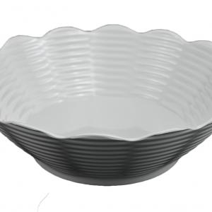 White melamine basket bowl