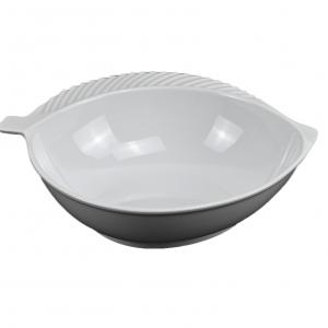 White melamine leaf shape bowl