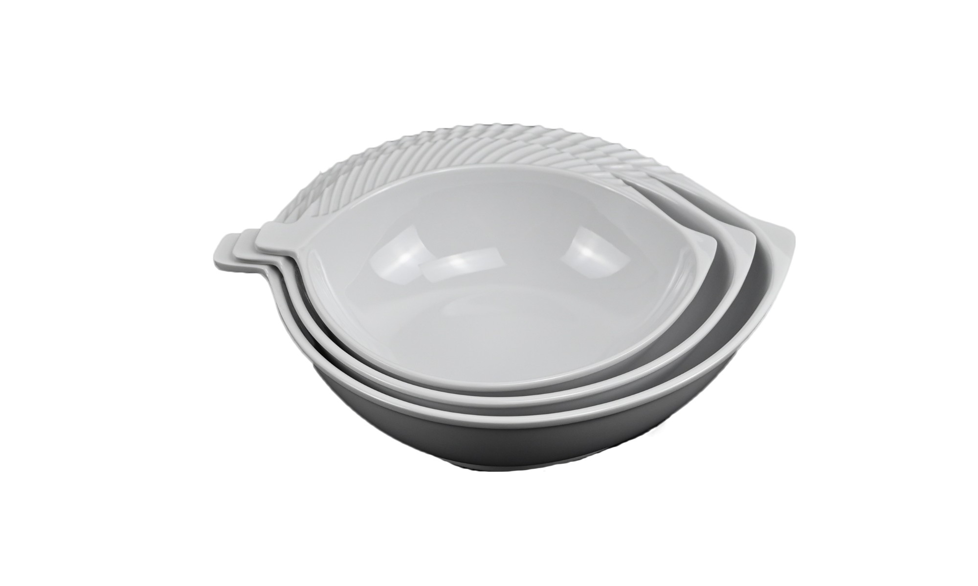 White melamine leaf shape bowl White melamine leaf shape bowl