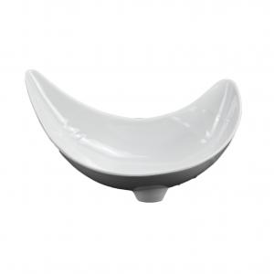 White melamine moon shape plate