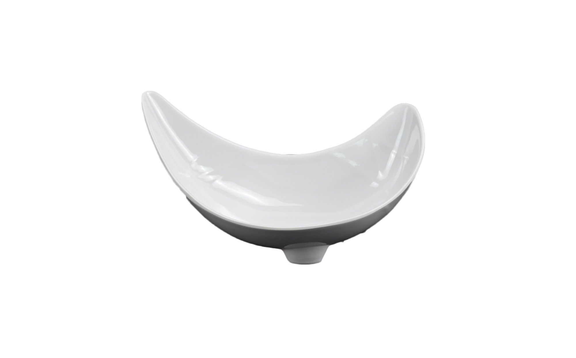 White melamine moon shape plate White melamine moon shape plate