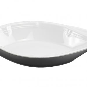 White melamine oval dish