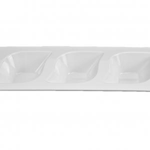 White melamine rectangle devided