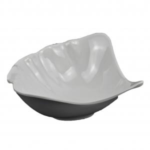 White melamine shell shape plate