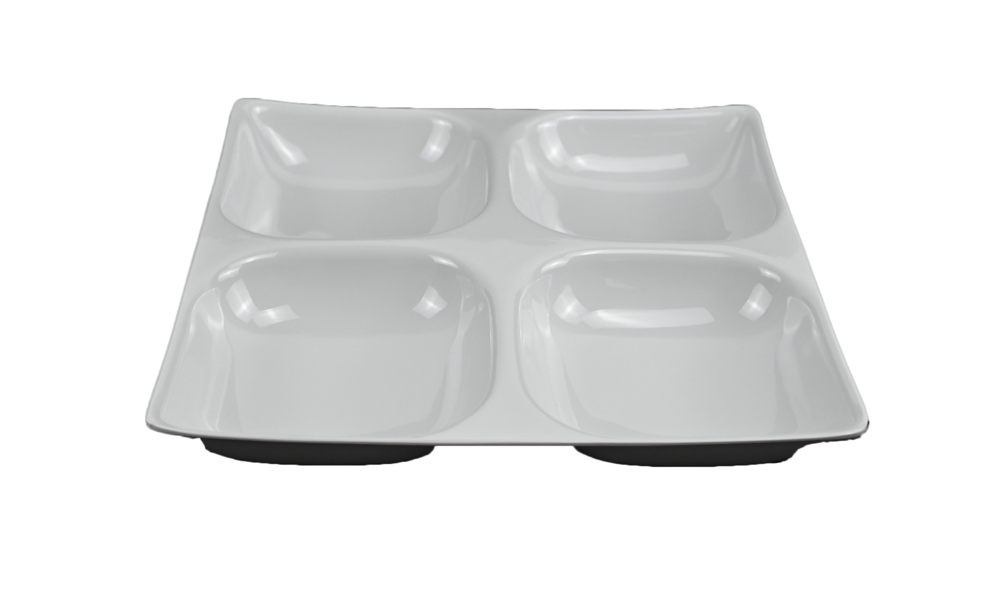 White melamine square devided plate White melamine square devided plate